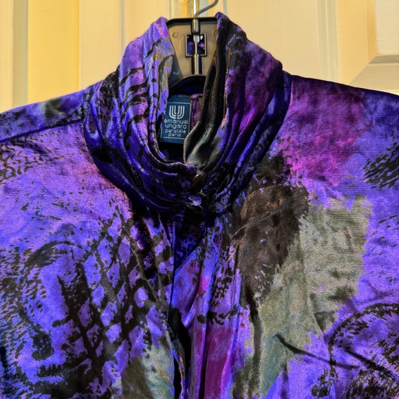Emanuel Ungaro Vintage Purple Velvet Top - Picture 4 of 7
